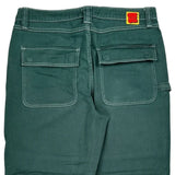 Hip Hop Empyre Double Knee Carpenter Trousers - 36W 30L Green Cotton