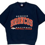 Made In USA Russell Athletic Denver Broncos Sweatshirt - Large Navy Cotton