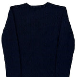 Polo By Ralph Lauren Cable Knit Sweater - Large Navy Cotton