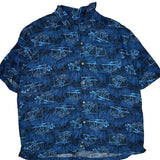 George Hawaiian Shirt - Large Blue Viscose