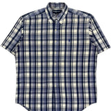 Blaire Ralph Lauren Checked Short Sleeve Shirt - Large Blue Cotton