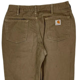 Carhartt Boot Cut Trousers - 32W UK 12 Brown Cotton