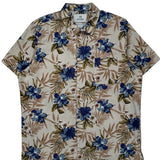 28 Palms Floral Hawaiian Shirt - Large Multicoloured Cotton
