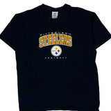 Pittsburgh Steelers N.F.L. Team Apparel T-Shirt - Large Black Cotton