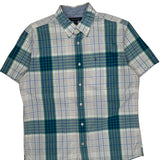 Tommy Hilfiger Checked Short Sleeve Shirt - Large Blue Cotton