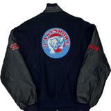 Lakeshore Lions Outer Boundary Graphic Varsity Jacket - Small Black Leather