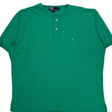 Polo By Ralph Lauren Henley Polo Shirt - XL Green Cotton
