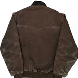 Faded Carhartt Dkb Santa Fe Bomber Jacket - XL Brown Cotton