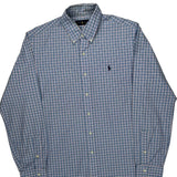 Ralph Lauren Checked Shirt - Large Blue Cotton