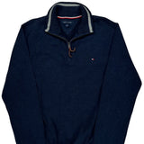 Tommy Hilfiger 1/4 Zip - Large Navy Cotton