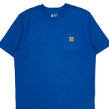 Carhartt T-Shirt - Large Blue Cotton