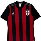 Ac Milan Adidas 2015/16 Home Football Shirt - Medium Black Polyester