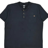 Dickies Henley T-Shirt - XL Black Cotton