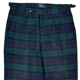 Polo By Ralph Lauren Checked Pants - 34W 29L Blue Cotton