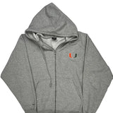 Nike Hoodie - Large Grey Cotton Blend