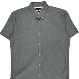 Tommy Hilfiger Short Sleeve Shirt - XL Gray Cotton