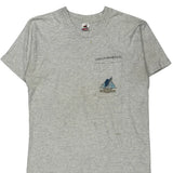 Indian Shores Fl Fruit Of The Loom Single Stitch T-Shirt - Large Gray Cotton