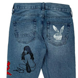 Playboy Slim Pacsun Hip Hop Jeans - 28W 30L Blue Denim