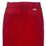 Polo By Ralph Lauren Cord Trousers - 30″ Waist Red Corduroy