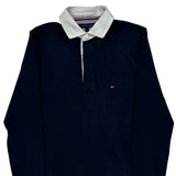 Tommy Hilfiger Rugby Shirt - Small Navy Cotton