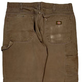Dickies Carpenter Pants - 36W 32L Brown Cotton