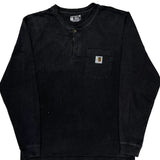 Carhartt Long Sleeve T-Shirt - Medium Black Cotton