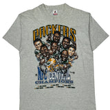 Green Bay Packers Fruit Of The Loom Single Stitch T-Shirt - Large Grey Cotton