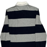 Tommy Hilfiger Striped Rugby Shirt - Medium Grey Cotton