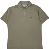 Lacoste Polo Shirt - Small Beige Cotton