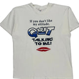 Single Stitch Attitude Delta T-Shirt - XL White Cotton