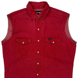 Wrangler Denim Shirt - Large Red Cotton