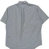 Ralph Lauren Striped Short Sleeve Shirt - Large Blue Cotton