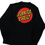 Santa Cruz Graphic Long Sleeve T-Shirt - Medium Black Cotton