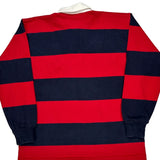 Made In USA Columbiaknit Striped Rugby Shirt - Large Navy Cotton