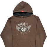 Dickies Graphic Hoodie - XL Brown Cotton Blend