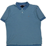 Tommy Hilfiger Striped Polo Shirt - XL Blue Cotton