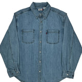 Levis Denim Shirt - XL Blue Cotton