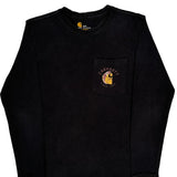 Workwear Carhartt Long Sleeve T-Shirt - Small Black Cotton