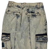 Blauer Cargo Trousers - 28W 30L Acid Wash Denim