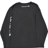 Carhartt Long Sleeve T-Shirt - 2XL Black Cotton