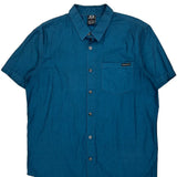 Oakley Short Sleeve Shirt - Medium Blue Cotton