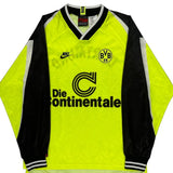 Borussia Dortmund Nike 1995-96 Home Football Jersey - XL Black Polyester