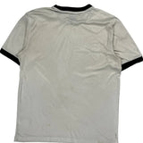 Adidas Striped Football Shirt - Large Black Polyester