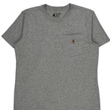Carhartt T-Shirt - Large Grey Cotton