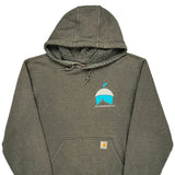 Carhartt Hoodie - Large Grey Cotton Blend