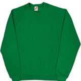 90S Blank Jerzees Sweatshirt - XL Green Cotton