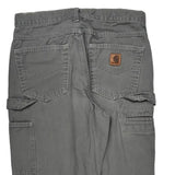 Durable Workwear Carhartt Cargo Carpenter Pants - 30W 34L Gray Cotton