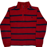 Age 6 Polo By Ralph Lauren Striped 1/4 Zip - XS Red Cotton