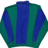 90S Blank Dockers Striped Sweatshirt - XL Blue Cotton Blend