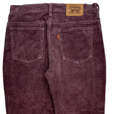 Levis Cord Trousers - 28″ Waist Purple Cotton